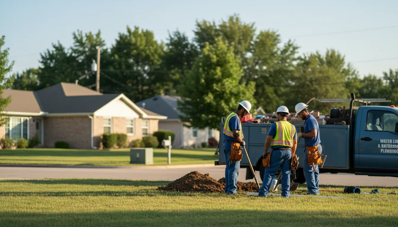 Residential water line and bathroom plumbing service in Northrop, MN